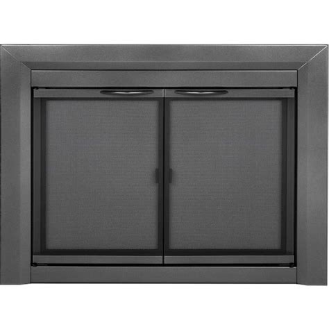 carlisle cabinet style steel fireplace doors|Pleasant Hearth Carlisle Gunmetal Large Cabinet .